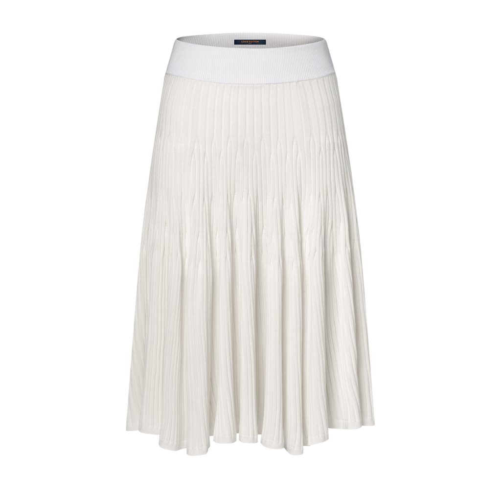 Gonna in maglia a costine