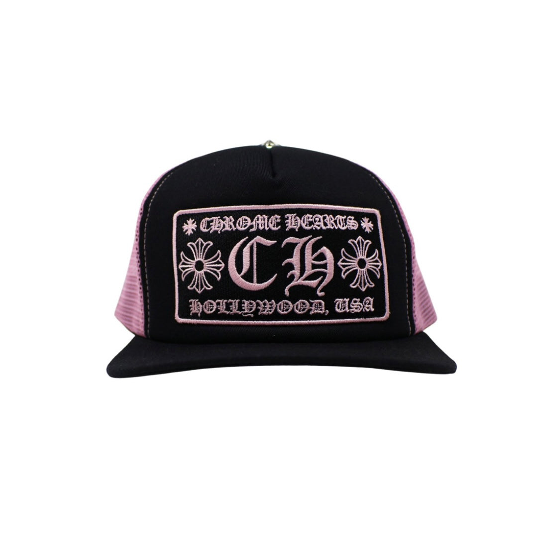 Cappello Trucker Nero/Rosa