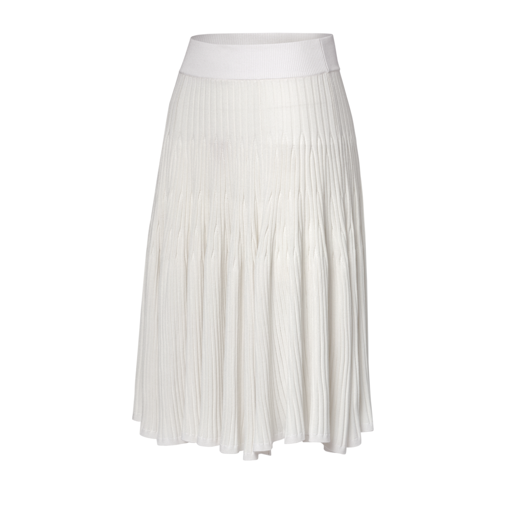 Gonna in maglia a costine